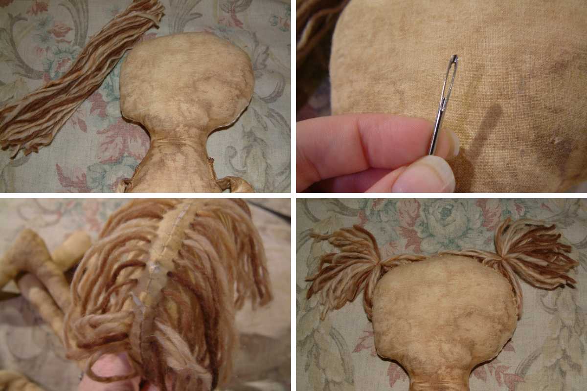 Pigtail Style Rag Doll Hair 