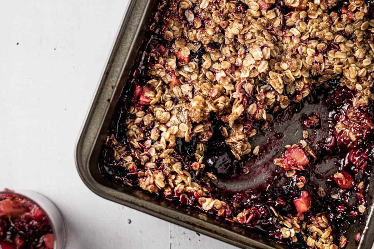 Apple and Cherry Crumble by the Littlest Crumb