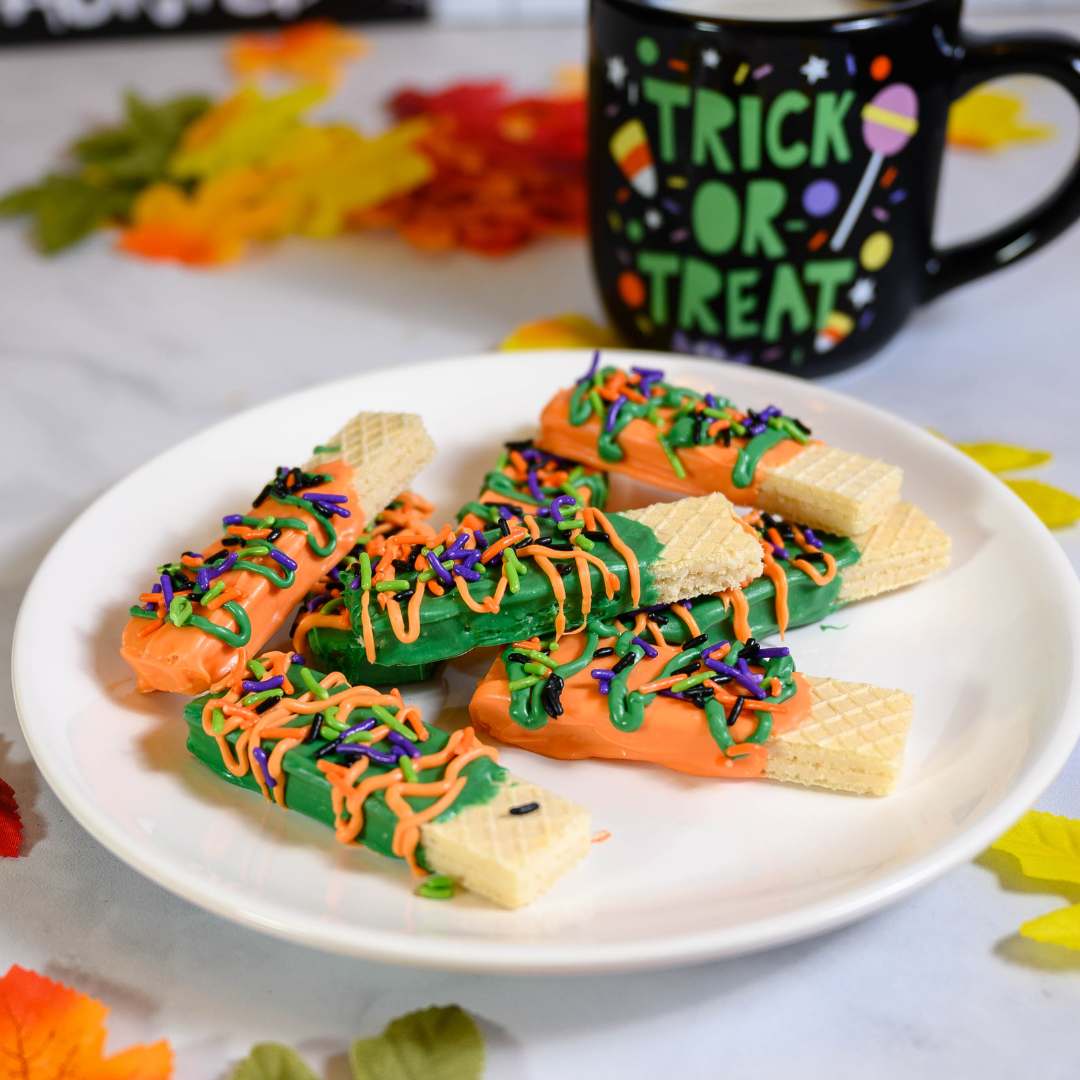 No Bake Halloween Wafer Cookies