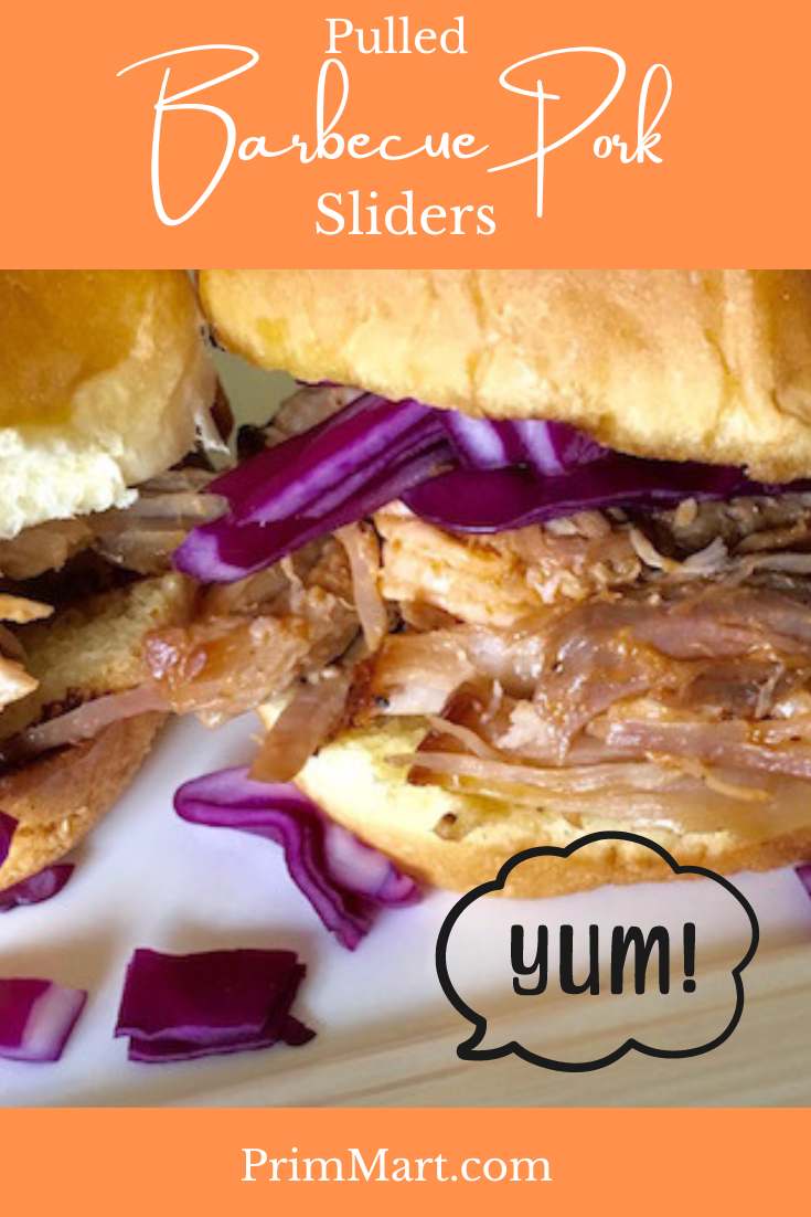 All you need to do is put the ingredients into your slow cooker first thing in the morning and you’ll have yummy, pulled bbq pork sliders waiting for you at the end of the day.