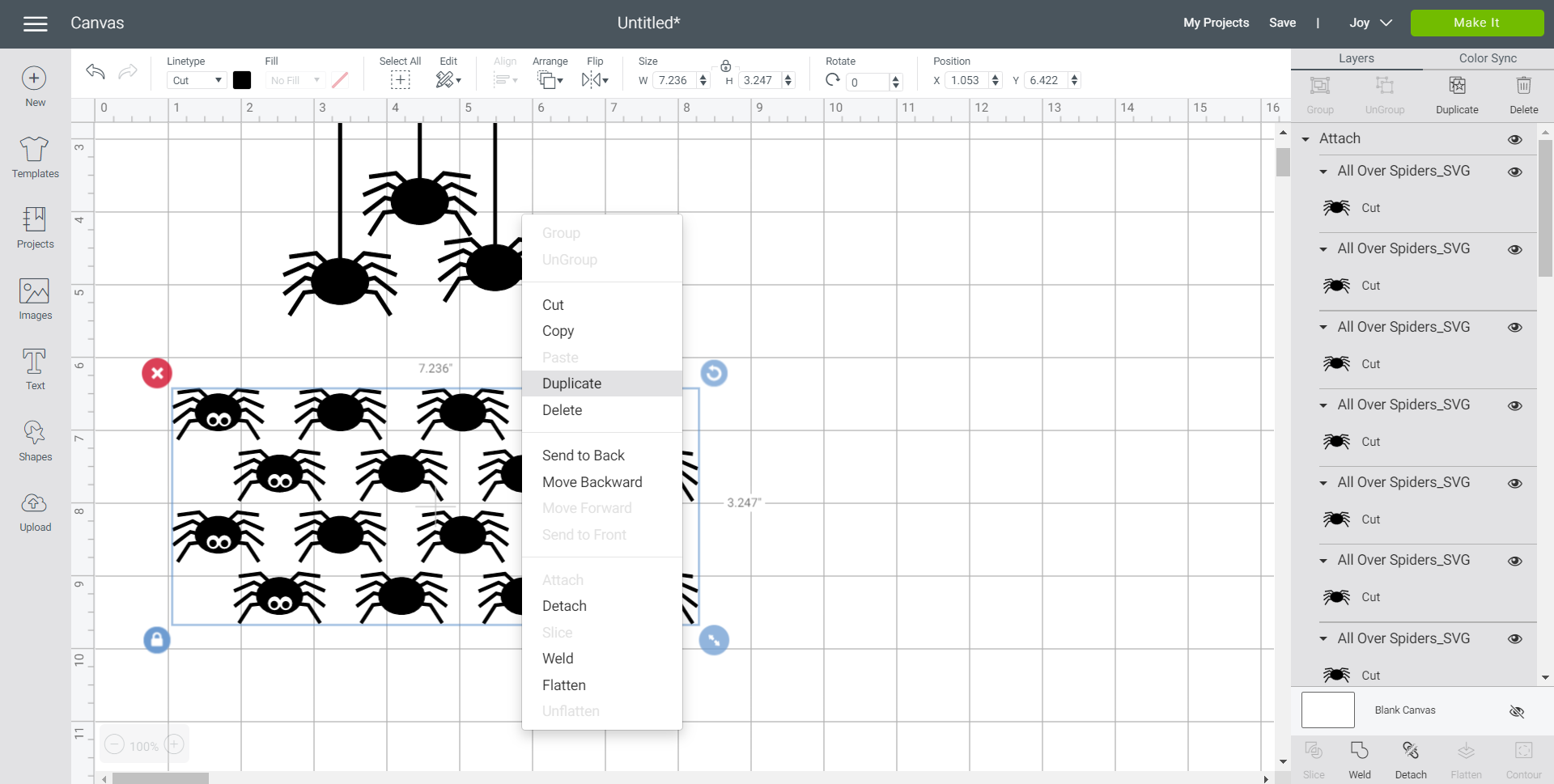 Preparing free Cricut Halloween SVG 3
