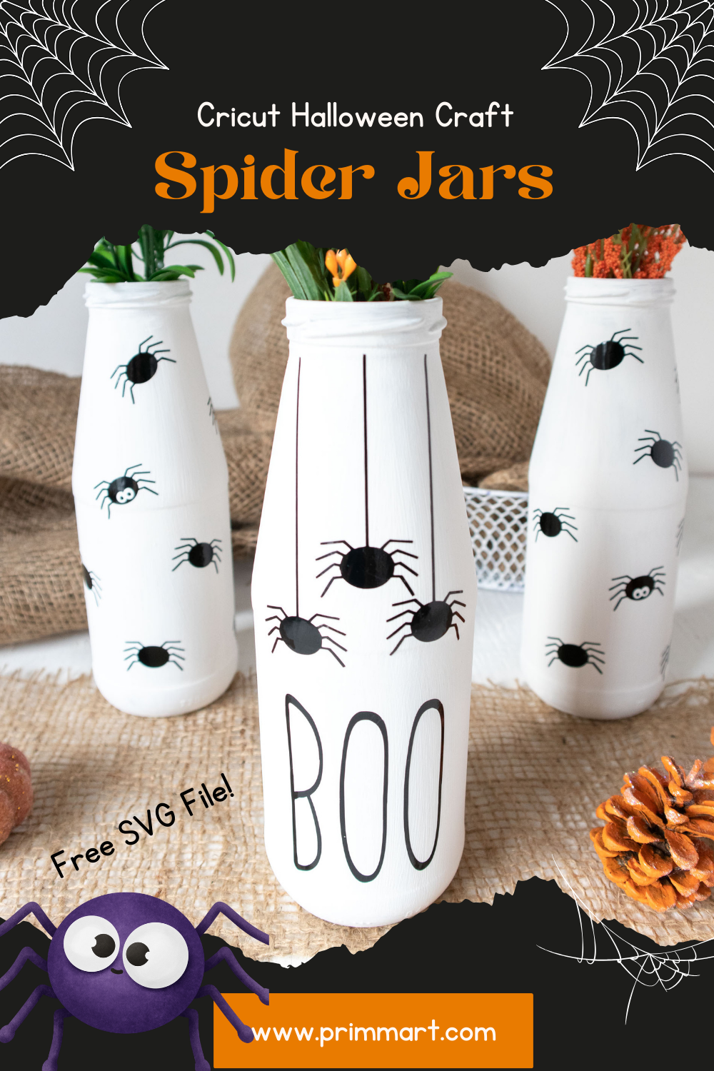 Gather your materials, and let's get started on making these enchanting DIY Halloween jars that are sure to impress!