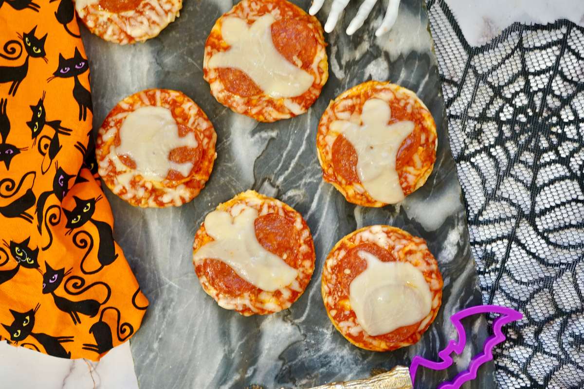 Halloween Mini Pizzas