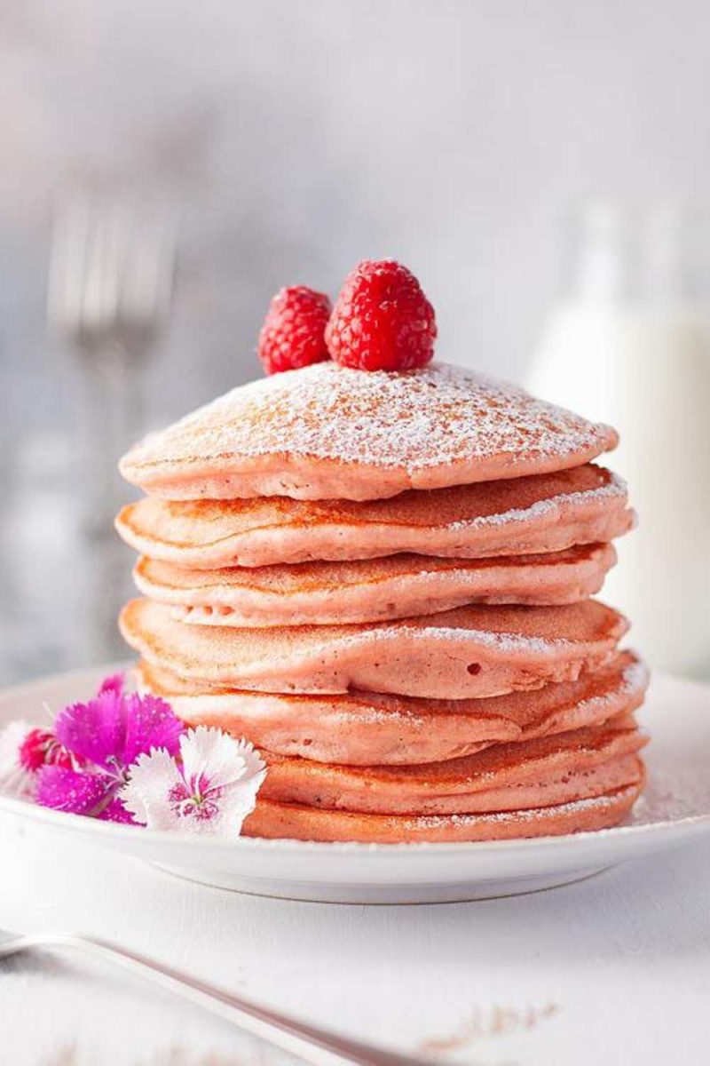 Beetroot Light and Fluffy Pink Pancakes