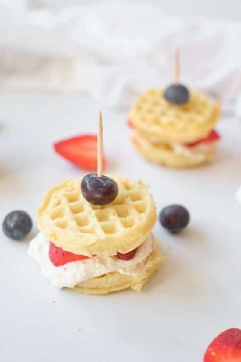 Berries & Cream Waffle Sandwiches