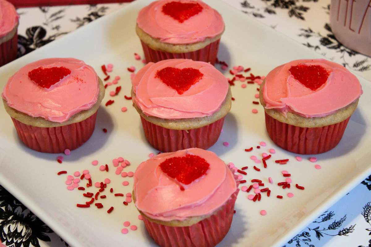 Easy Valentine's Day Surprise Cupcakes