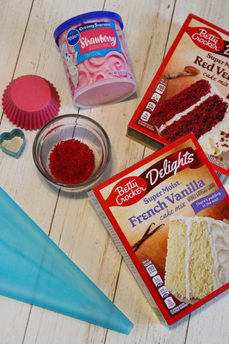 Heart Cupccake Ingredients