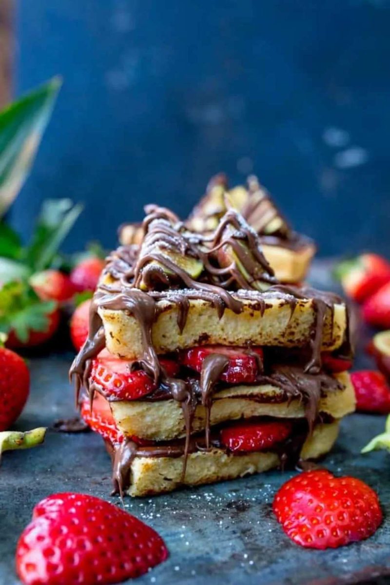 Valentines Nutella French Toast Hearts